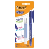 BiC Gel-ocity Illusion Długopis zmazywalny niebieski i 2 wkłady wymienne niebieskie