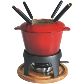 Burgundowe fondue z czerwonego żeliwa BAUMALU