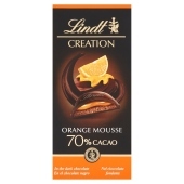 Lindt Creation Ciemna czekolada wypełniona musem czekoladowym z nadzieniem pomarańczowym 150 g