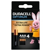 Duracell Optimum AAA MX2400 1.5 V/B Baterie alkaliczne 4 sztuki