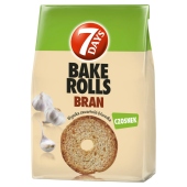 7 Days Bake Rolls Chrupki chlebowe z otrębami pszennymi i czosnkiem 160 g