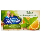 Babcia Jagoda Herbatka ziolowo-owocowa aromatyzowana melisa ze skórką pomarańczy 40 g (20 x 2 g)