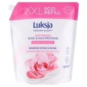 Luksja Creamy & Soft Kremowe mydło w płynie wygładzające róża i proteiny mleka 1,5 l