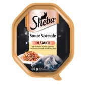 Sheba Sauce Spéciale Mokra karma dla kotów z indykiem kurczakiem i warzywami 85 g