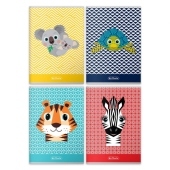 Zeszyt A5, 32 kartki w linię podwójne, Cute Animals