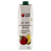 Royal apple Sok 100 % jabłkowo-gruszkowy tłoczony 1 l