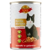 MK Animals Karma dla kota kawałki w galaretce z wołowiną 415 g