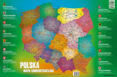 Edukacyjna plansza Polska mapa administracyjna