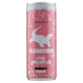 Komodo Gazowany napój energetyzujący o smaku różowy grejpfrut 250 ml