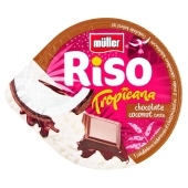 Müller Riso Tropicana Deser mleczno-ryżowy z sosem o smaku czekoladowo-kokosowym 175 g