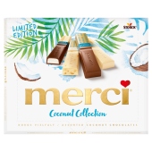 merci Coconut Collection 4 rodzaje kokosowych specjałów czekoladowych 250 g