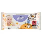 Bella Baby Happy Milk & Honey Chusteczki nasączone dla dzieci 64 sztuki