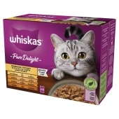 Whiskas Pure Delight Mokra karma dla kotów drobiowe frykasy galaretka 1.02 kg (12 x 85 g)