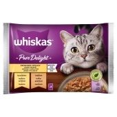 Whiskas Pure Delight Mokra karma dla kotów drobiowe frykasy galaretka 340 g (4 x 85 g)