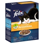 Felix Farmhouse Sensations Karma dla kotów z mieszanką kurczaka i indyka i z warzywami 1 kg