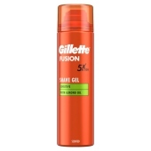 Gillette Fusion Żel do golenia z olejkiem migdałowym, do skóry wrażliwej, 200 ml