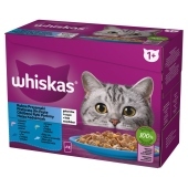 Whiskas Mokra karma dla kotów rybne przysmaki galaretka 1,02 kg (12 x 85 g)