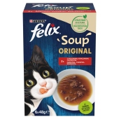Felix Soup Original Uzupełniająca karma dla kota zestaw zup 6 x 48 g