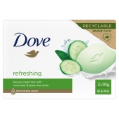 Dove Refreshing Kremowa kostka myjąca 2 x 90 g