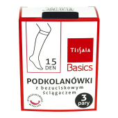 Tissaia basics  Podkolanówki czarny 15den 3 pary