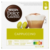 Nescafé Dolce Gusto Cappuccino Palona kawa mielona i mleko z cukrem 349,5 g (15 x 17 g i 15 x 6,3 g)