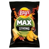 Lay's Max Strong Chipsy ziemniaczane karbowane o smaku sera i ostrej papryki 120 g