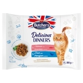 Butcher&#39;s Delicious Dinners Karma dla kotów kawałki w galaretce 4 x 100 g