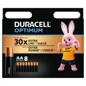 Duracell Optimum AA MX1500 1.5 V/B Baterie alkaliczne 8 sztuk