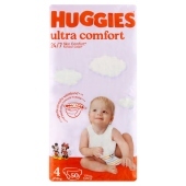 Huggies Ultra Comfort Pieluchy 4 7-18 kg 50 sztuk