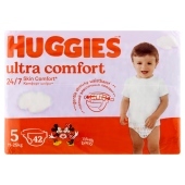 Huggies Ultra Comfort Pieluchy 5 11-25 kg 52 sztuki