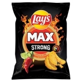 Lay&#39;s Max Strong Chipsy ziemniaczane karbowane o smaku ostrego chilli i limonki 250 g
