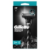 Gillette Mach3 Charcoal Maszynka do golenia dla mężczyzn, 1 maszynka Gillette, 2 ostrza wymienne