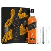 Johnnie Walker Black Label Aged 12 Years Blended Scotch Whisky 70 cl i 2 szklanki