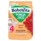 BoboVita Porcja zbóż Kaszka mleczna ryżowa malina po 4 miesiącu 210 g