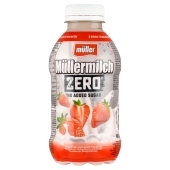 Müller Müllermilch Zero Napój mleczny o smaku truskawkowym 400 g
