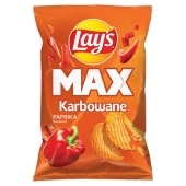 Lay's Max Chipsy ziemniaczane karbowane o smaku papryki 190 g