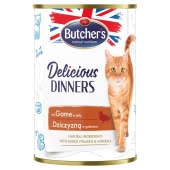 Butcher's Delicious Dinners Karma dla kotów z dziczyzną w galaretce 400 g