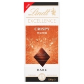Lindt Excellence Gorzka czekolada z kawałkami kruchych wafelków 100 g 