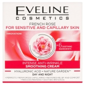 Eveline Cosmetics Wygładzający krem róża francuska & kwas hialuronowy 50 ml