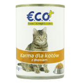 Eco+ Karma pełnoporcjowa z drobiem w sosie dla kotów 415g