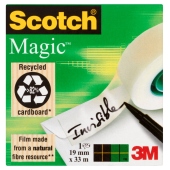 Scotch Magic Tape Taśma biurowa samoprzylepna matowa 19mmx33m