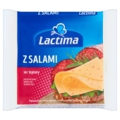 Lactima Ser topiony w plasterkach z salami 130 g (8 x 16,25 g)
