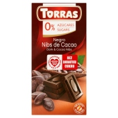 Torras Czekolada gorzka z ziarnami kakao bez cukru 75g