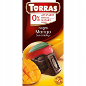 Torras Czekolada gorzka z mango bez cukru 75g